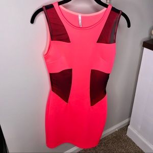 Neon pink dress